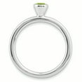 thumbnail image 2 of Bague Péridot Ronde en Argent Sterling Stackable Expressions Haute 4mm Taille 8, 2 of 3