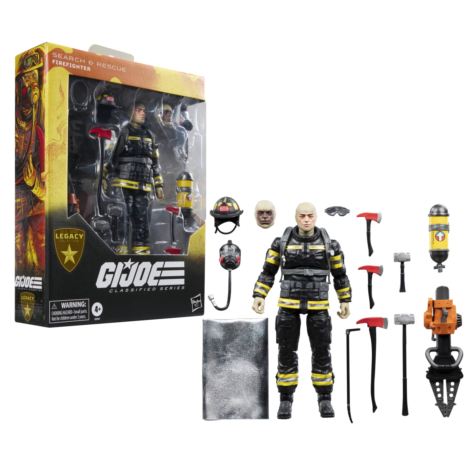 G.I. Joe Classified Series Legacy Collection - Search & Rescue Firefighter, 6 Inch Action Figure