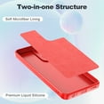 thumbnail image 6 of Venoro Phone Case for Moto G 5G 2024 6.5inch Liquid Silicone Protective Cover, Red, 6 of 16