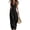 Black, variant on Denim Jumpsuit for Women Sleeveless V Neck Wide Leg Jean Jumpsuit, Smocked Waist Casual Long Romper