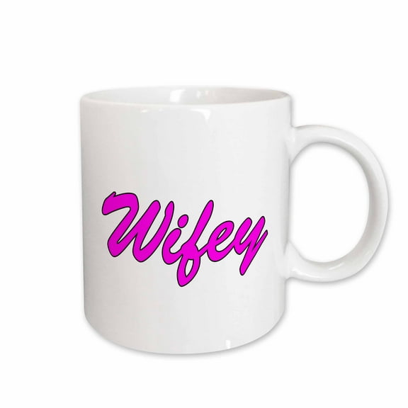 3drose, Wifey, Pink, 15oz Mug