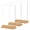 5x7 T Shape 3 Pack, variant on 3 Pack 8.5x11 Sign Holder L Shape Slant Design Clear Frame Wood Base Table Menu Display Stand Flyer (optional 8.5x11/5x7 Inch L/t Shape)
