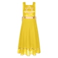 thumbnail image 3 of Zaldita Womens Metallic Patchwork Worship Praise Dance Tunic with Lace-up Side Slits Yellow S, 3 of 7