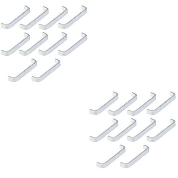 Masteelf 20 pcs Aluminum Alloy Kitchen Cabinet Drawer Door Knobs Pull Handle (Silver)