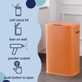 thumbnail image 2 of happimess Tammi Kitchen 14.5-Gallon Slim Metal Push Button Trash Can, Carrot Cake, HPM1017K, 2 of 10