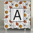 thumbnail image 2 of Laural Home  Sports Monogram Shower Curtain Multi, 2 of 5