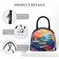 thumbnail image 4 of Easygdp Colorful Whimsical Earth Bolsa de Almuerzo Insulada Grande, Forro de Aluminio, Diseño Espacioso, a Prueba de Fugas, Ideal para Trabajo, Picnics, Viajes y Actividades al Aire Libre, 4 of 6