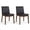 Black, variant on Valentine Mid-Century Modern Light Gray Fabric Dining Chair Set of 2