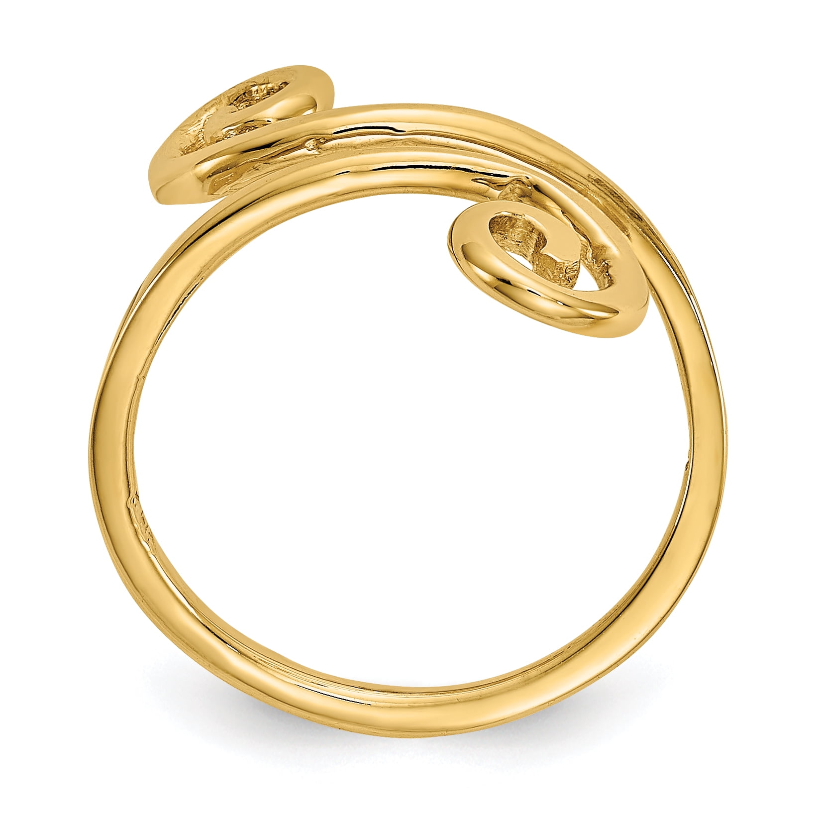 14k Yellow Gold Swirl Adjustable Cute Toe Ring Set Fine Mothers Day Gifts