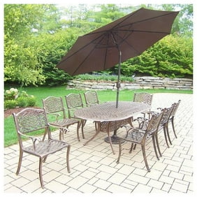 oakland living mississippi 9 piece dining set with cushions