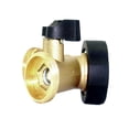 thumbnail image 3 of 3 Packs Heavy Duty 2 Way Brass Y Hose Splitter Connector for Garden Bath Kitchen 3/4 Inch Water Outlet with Washers, 3 of 6