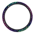 thumbnail image 2 of FKELYI Car Steering Wheel Cover Sweat Absorption Non-Slip Auto Stretch-on Cover Accessories Rainbow Leopard Print Steering Wheel Covers for Cars SUVs Van, 2 of 5