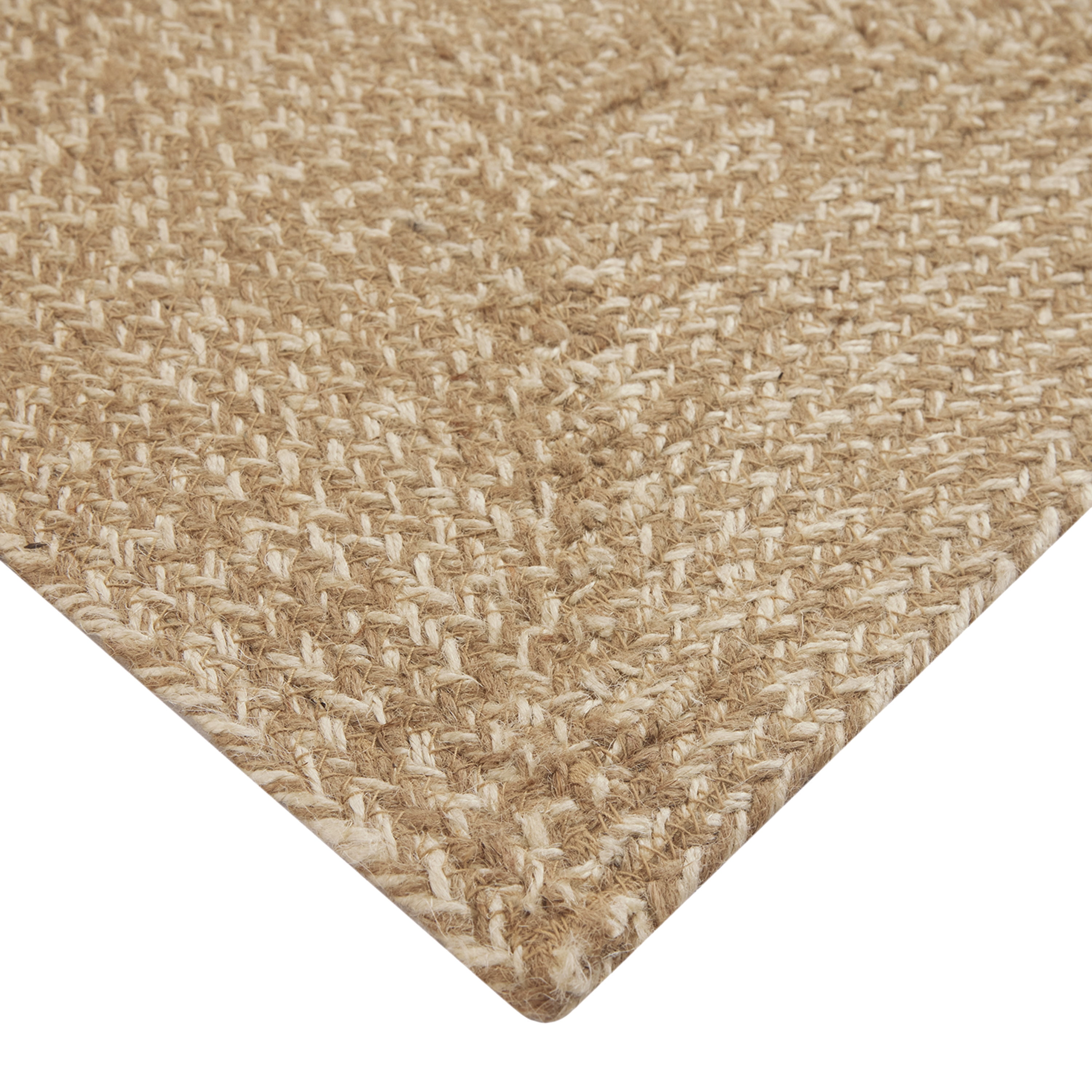 Better Homes & Gardens Braided Jute Placemat - 14” x 20” - Vanilla Dream / Papyrus Beige - 100% Jute