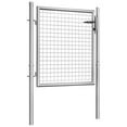thumbnail image 3 of vidaXL Garden Gate Fence Wall Privacy Screen Fence Galvanized Steel Silver, 3 of 25