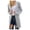 Gray, variant on IROINNID Women's Mid-Long Cardigan Coat Solid Color Long Sleeve Casual Autumn Long Sweater ooo, Gray