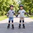thumbnail image 4 of Gymax Patins à Roulettes pour Enfants 4 Tailles Réglables Patins Quad avec Roues Lumineuses pour 5-7 Ans Noir, 4 of 10
