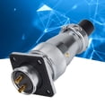 thumbnail image 4 of Male Female Industrial Connector, WS20 2 Pin Electrical Thread Panel Metal Aviation Plug Socket  For AC Signal For Wire, 4 of 8