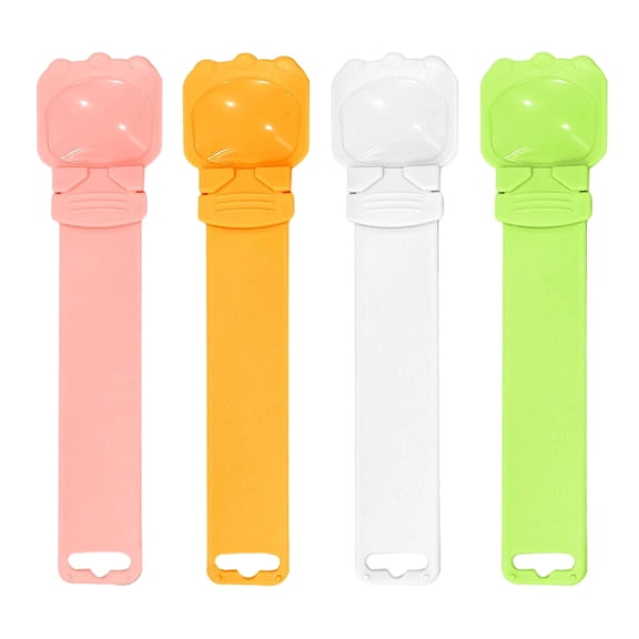Cat Treat Spoon, Cat Treat Squeeze Spoon - Qyaukm 4Pcs Cat Strip Feeder Sliding Pet Cat Treat Spoon Squeeze Lickable Treat Feeding Dispenser for Cats Liquid Snack and Wet Food