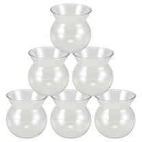 Masteelf  6 Pcs Plastic Fish Tank Cute Pots for Plants Indoor Child Transparent