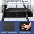 thumbnail image 6 of Gymax 2 Pcs Office Guest Chairs on Wheels w/ Metal Frame & Armrests Mesh Back Office, 6 of 8