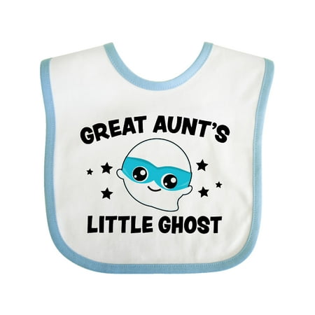 

Inktastic Cute Great Aunt s Little Ghost with Stars Gift Baby Boy Bib