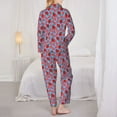 thumbnail image 6 of Goofa Strawberries Printed Women’s 2 Piece Pajama Set Super,Pajamas Women's Long Sleeve Sleepwear Soft Button Down Loungewear Pjs Lounge Set Nightwear-XX-Large, 6 of 9