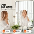 thumbnail image 2 of KFFKFF Bathroom Mirror 36" x 48" Wall Mirror,Thickness 0.15",Aluminium Alloy Edged & Shatter-Resistant Film, Durable Mirror with Z-Bracket, Suitable for Bathroom/Bedroom/Living Space, 2 of 9