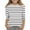 White, variant on Efsteb Kids Girls Round Neck 3/4 Sleeve T Shirts Cute Striped Print Casual Summer Loose Comfy Tee Shirt(Blue,7 Years )