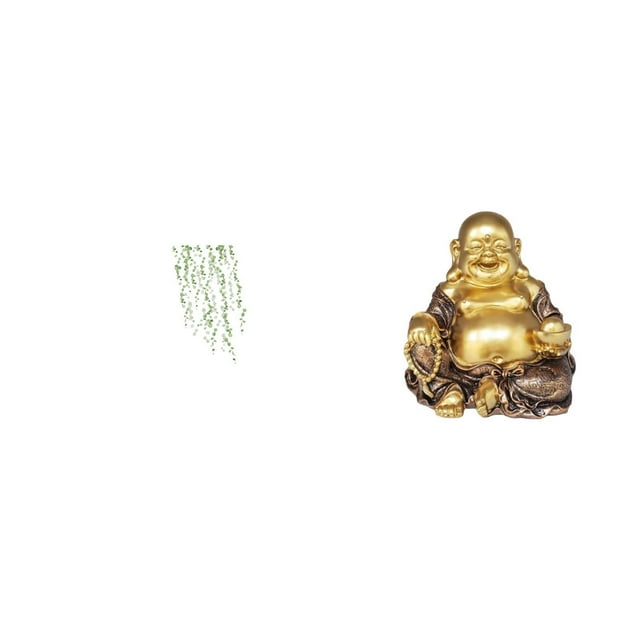 Adhesivo de pared,Vinilo decorativo de pared con enredaderas colgantes para dormitorio (DIY),Vinilo decorativo de hojas verdes para pared,ideal para la oficina.,Estatua de Buda,Estatuas de Buda