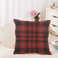 thumbnail image 2 of MKHERT Red Tartan Pattern Pillow Covers Pillowcase Throw Pillows 18x18 inch, 2 of 2