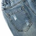 thumbnail image 5 of KIDSCOOL SPACE Retro Toddler Little Kid Rippd Holes Elastic Waist Fashion Jeans, 5 of 7