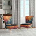 thumbnail image 2 of Designart "Colorful Fireworks Charm Pointillism I" Multi-Color Fireworks Upholstered Accent Chair - Modern Arm Chair For Living Room, 2 of 5