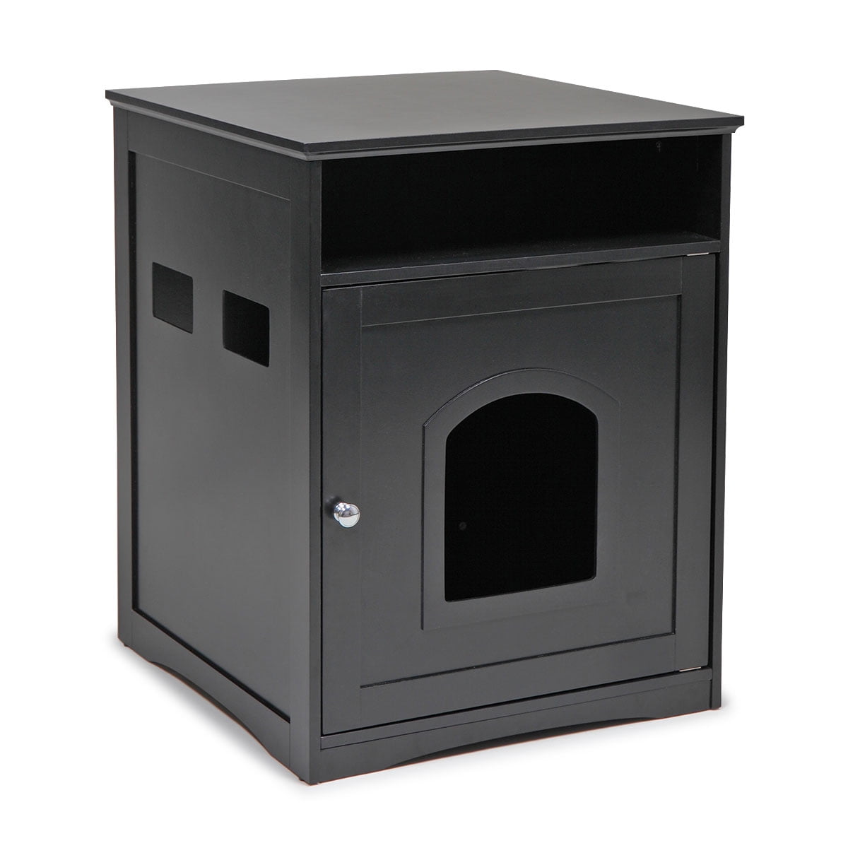 Lowestbest Wooden Pet Cat House Enclosure Outside Shelter Animal Cage, Hidden Toilet House, Black Lowestbest Wooden Pet Cat House Enclosure Outside Shelter Animal Cage, Hidden Toilet House, Black