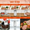 thumbnail image 3 of Wekvgz Ham Maker with ℉/℃ Cooking Thermometer and Silicone Kitchen Mittens Stainless Steel Meat Press Mold Reusable Deli Meat Press for Homemade Deli Meats Silver, 3 of 11