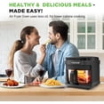 thumbnail image 2 of Nutrichef 5.8 Quart Air Fryer - 8-1 Preset Cook Modes - Transparent Fry Bowl for Best Cooking Results - Cook Shrimp, Steak, Fries, Wings, Chicken & More - Precise Temperature Control & Time - Grey, 2 of 7