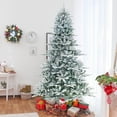 thumbnail image 3 of Costway 8 FT Snow Flocked Artificial Christmas Tree with 1447 PVC & PE Tips 800 LED Lights, 3 of 11