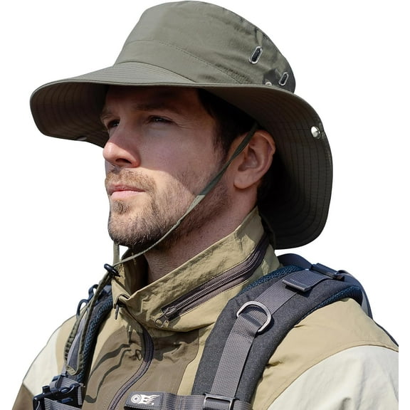 Minzimin Sun Hats for Men Women Wide Brim Boonie Hat UPF 50 Bucket Hats Hiking Fishing Outdoor Summer Safari UV Protection Hat