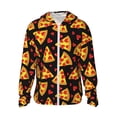 thumbnail image 1 of Balery Cartoon Pizza Sudadera ligera de manga larga con capucha y protección solar UPF 50+ para hombre y mujer, ideal para pesca y running-3X-Large, 1 of 7