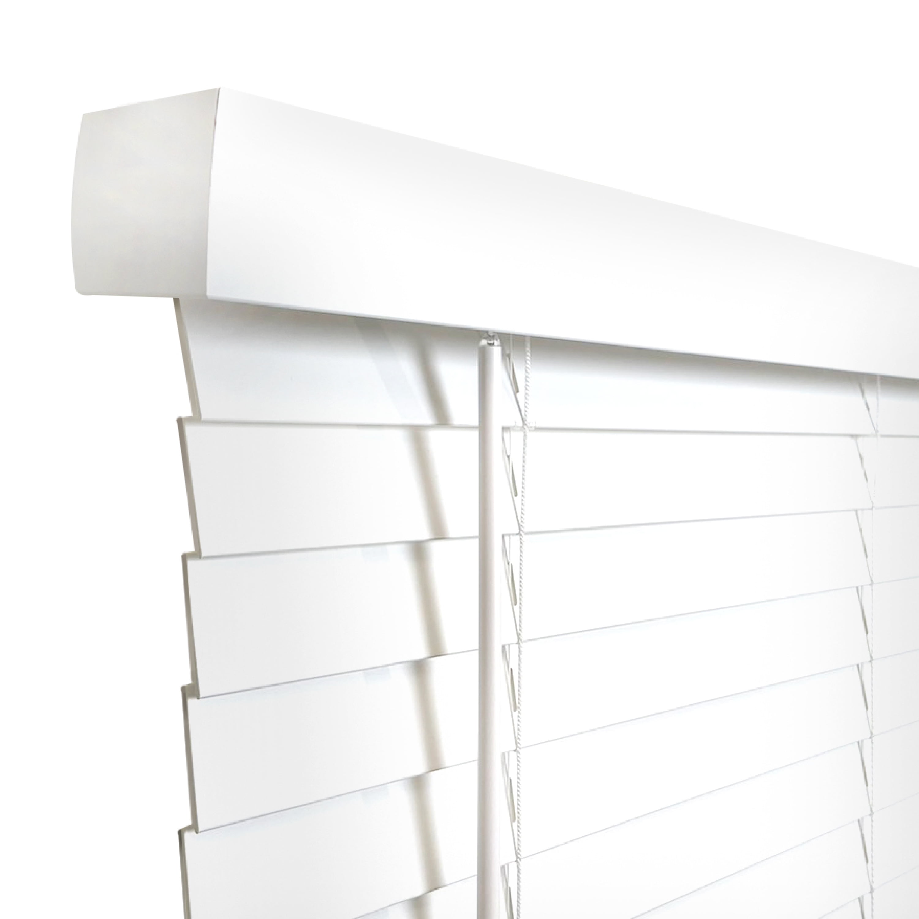 Regal Living Cordless 2-inch Room Darkening Faux Wood Blind, Smooth White, 30" x 60"