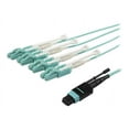 thumbnail image 4 of StarTech.com MTP to LC Breakout Cable - 15 ft / 5m - OM3 Multimode - 40Gb - Pull Tab - Plenum - MPO / MTP Connector - Fiber Optic Cable (MPO8LCPL5M) - Breakout cable - MTP/MPO multi-mode (F) push/pull to LC multi-mode (M) push/pull - 5 m - fiber optic - 50 / 125 micron - OM3 - plenum - aqua, 4 of 6