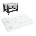 thumbnail image 2 of Pack and Play Mattress Pad，Trifold Portable Crib Pack N Play Mattresses,38 * 26" Inch Jacquard Playpen Mattress for Travel Soft Breathable Play Yard Mattress with Washable Cover (Moon/Star-Trifold), 2 of 10