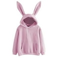 thumbnail image 1 of Long Sleeve Pullover Hoodie Blouse Womens Casual Soft Sweatshirt Tops Rabbit Design Comfortable Fashion, 1 of 4