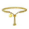 thumbnail image 1 of Pulsera de cadena de bolas TQEHS acero inoxidable para mujer lote de disco W7 T5F3 18 cm-25 cm, 1 of 6