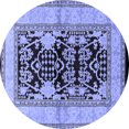 thumbnail image 1 of Ahgly Company Indoor Round Oriental Blue Industrial Area Rugs, 6' Round, 1 of 4