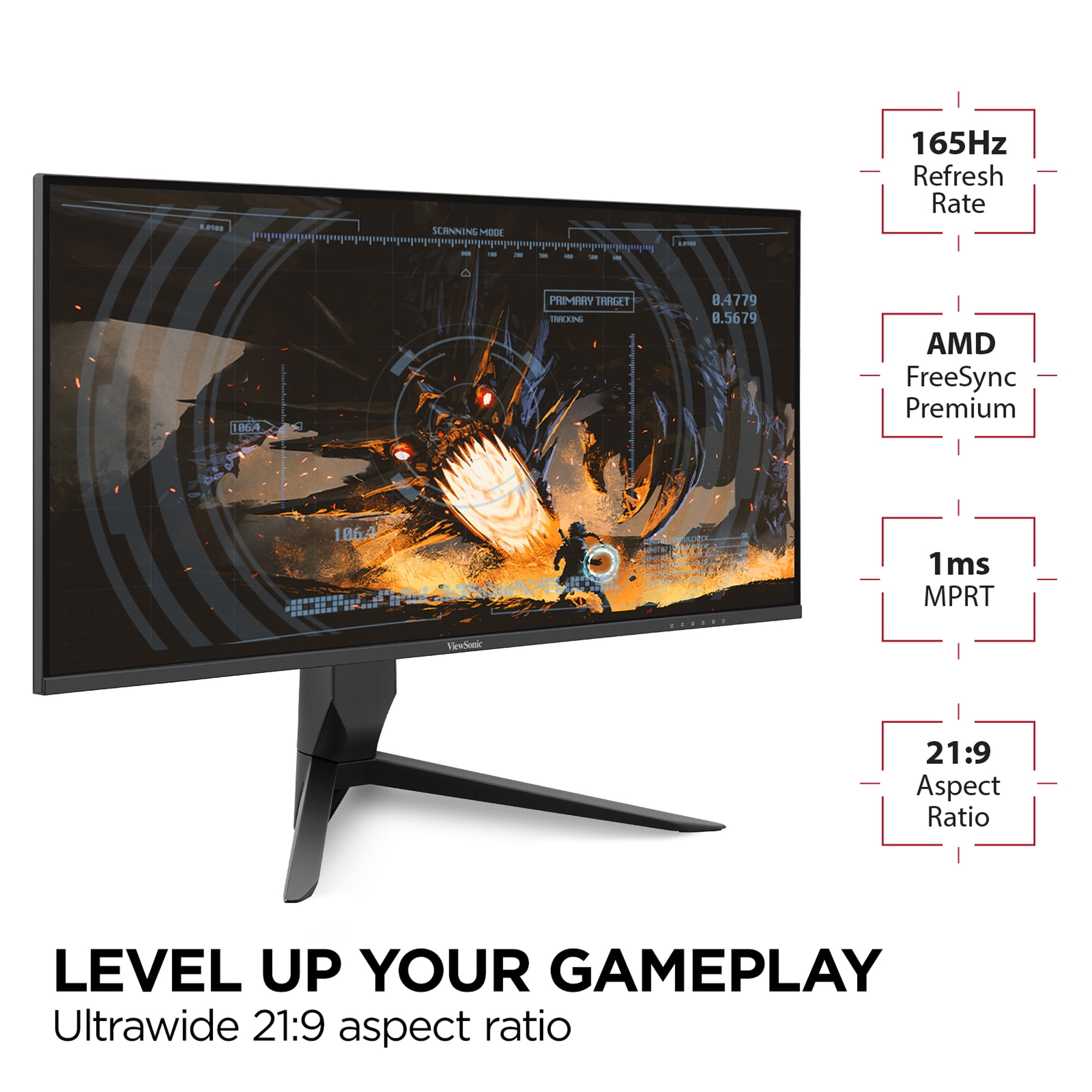 ViewSonic VX3418-2K 34" 21:9 1ms 165Hz Gaming Monitor w/ FreeSync Premium
