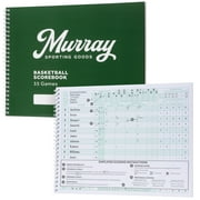 Murray Sporting Goods Green Basketball Scorebook - 35 Games Score Keeper Book | Stat Tracker Scoresbook for Youth Basketball