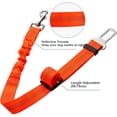 thumbnail image 3 of Cinturón de seguridad para perros con amortiguador elástico y mosquetón resistente, ajustable, máximo nivel de seguridad para todas las razas de perros y gatos, paquete naranja., 3 of 5