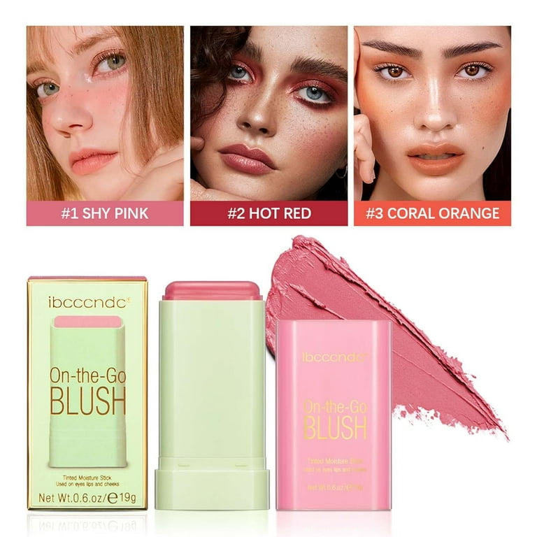 Rungungde Multi-Use Makeup Blush Stick, 2-in-1 Cheek and Lip Tint