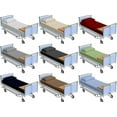 thumbnail image 3 of 3-Piece Hospital Bed Sheet Set, 100% Cotton, 400 Thread Count, 12-Inch Deep Pocket Fitted Sheet, Soft & Durable, Light Blue Solid, Twin Size 39X75, 3 of 6