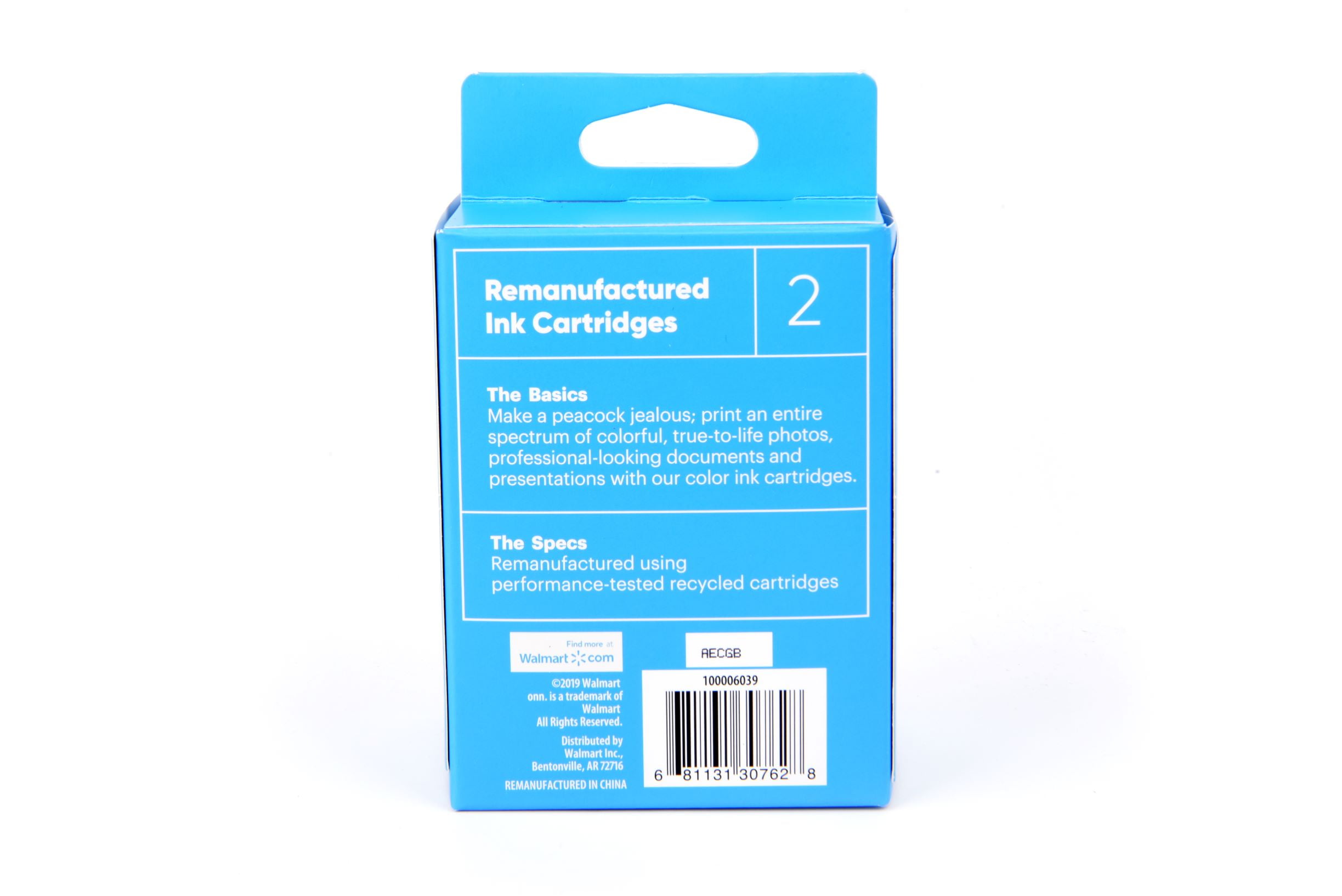onn. Remanufactured Ink Cartridges, HP 62XL Black and 62XL Color